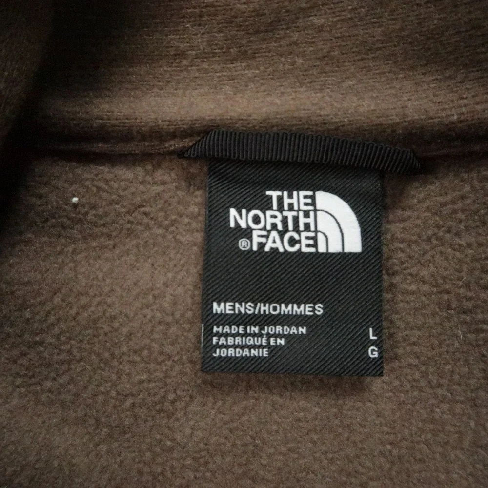 The North Face Pullover Mens Large Brown Canyonlands Fleece Quarter Zip Hiking